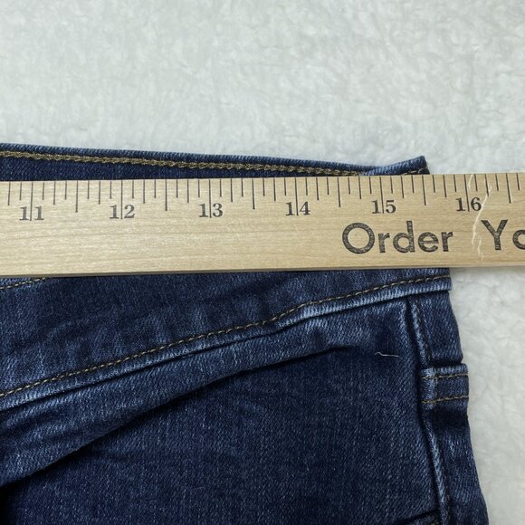 J Crew Jeans Mens Sz 32 Blue Flex Stretch Mid Rise Skinny Leg Dark Wash 31x29 - Picture 6 of 13